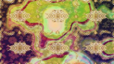 Luxury furniture. Carving. Small depth of field. Pattern on beige colors with golden elements. Sketch element woodcarving. Furniture in classic style. Beige backdrop with gold trim. Patina.