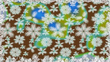 Raster dikişsiz çiçek deseni. Vadinin çiçekleri kahverengi renklerde.