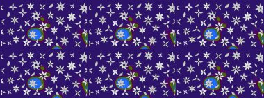 Yeşil renkli çiçekler. Bahar mevsimi. Nazik romantik baskı. Raster dikişsiz şirin çiçek deseni. Tatil havası..