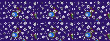 Yeşil renkli çiçekler. Bahar mevsimi. Nazik romantik baskı. Raster dikişsiz şirin çiçek deseni. Tatil havası..