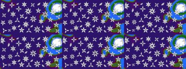 Raster illüstrasyonu. Yazdırmayı tekrarla. Sonsuz. Gri, soyut suluboya kelebekli yumuşak bir deniz mavisi deseni..