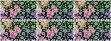 Raster çiçekli arka plan. Renkli Yaz Temalı Kusursuz Arkaplan. Düz Çiçek Elementleri Tasarımı. Güzel, pürüzsüz bir desen. Yazdır. Şirin kumaş deseni.