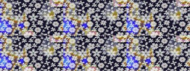 Gri renkli güzel çiçekli kusursuz desen, suluboya çiçek deseni, duvar kağıdı, kart veya kumaş için fayanslı. Raster..