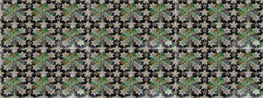 Raster Hip kumaş deseni. Kusursuz Vintage Çiçek Deseni.