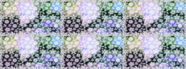 Tarafsız renklerde parlak çiçekli halı ile kusursuz desen.