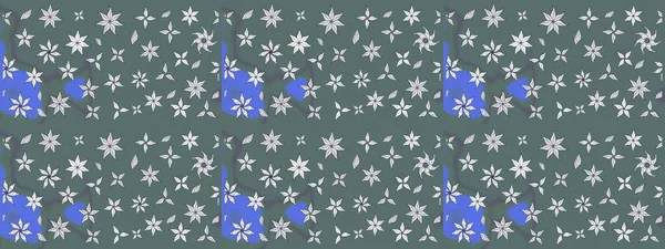 Raster deseni. Tarafsız renklerde bahar çiçekleri. Raster illüstrasyonu. Patlayan çiçekler soyut yerleştirilmiş.