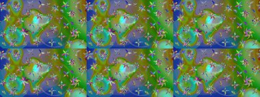 Raster çiçek desenli çiçek deseni, yapraklar, dekoratif elementler, sıçrama, lekeler, el çizimi kontur çizgileri ve Doodle çizim stili, grafik raster çizim çizimi.