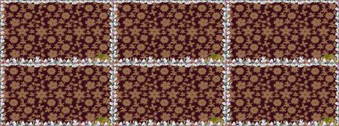 Anti-stres için soyut örnek sayfası. Raster illüstrasyonu. Kahverengi renklerde.