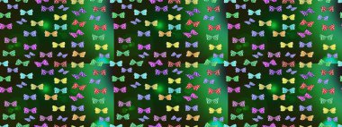 Tekstil, duvar kâğıtları, web sayfası arkaplanları ve yüzey dokuları için mükemmel. Raster illüstrasyonu. Yeşil renkli şirin kelebek çizimi. Tropikal temada kelebek çiçek deseni.