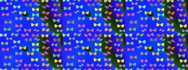 Web sayfası geçmişleri, duvar kağıtları, tekstil ve yüzey dokuları için mükemmel. Şirin Raster çizimi. Kelebekler çizim kalıbını mavi renklerle çizerler.