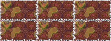 Raster deseni. Çiçekler, suluboya ile dikişsiz çiçek deseni. Küçük çiçek Güzel Çiçek desen.