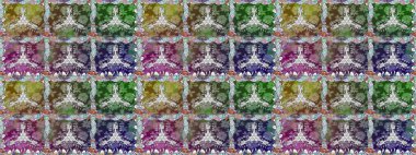 Raster illüstrasyonunda kusursuz çiçek deseni. Tarafsız renklerde çiçekler.