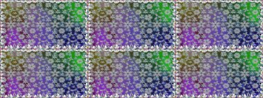 Gri renkli çiçekler. Renkli Bahar Temalı Kusursuz Arkaplan. Düz Çiçek Elementleri Tasarımı. Raster illüstrasyonunda kusursuz çiçek deseni.