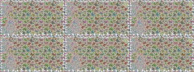 Güzel bir kumaş tasarımı. Gri renkli bir resim. Raster Kelebekleri deseni. Soyut, kusursuz arkaplan.