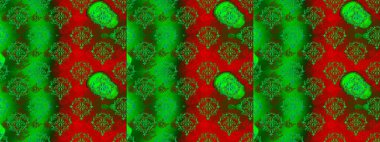 Şablon, pürüzsüz, çiçekli kenar. Çiçek çelengi. Güzel, parlak, pürüzsüz kumaş, tuval. Kıvırcık, parlak örgü. Eski moda arka plan. Raster illüstrasyonu.