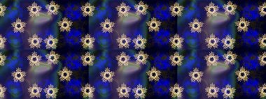 Kar taneleri radyal mavi, gri ve mor renkler. Renkli arka planda güzel kar taneleri. Raster illüstrasyonu..