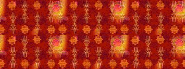 Çiçek Elementleri 'nin soyut geçmişi. Raster kış deseni. Kırmızı, turuncu ve mor renkler üzerine tasarım. Raster illüstrasyonu.