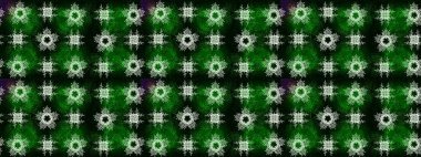 Kış kar taneleri, raster arka plan. Yüzey için tekrarlanan doku, ambalaj kağıdı, yeşil, siyah ve mavi renkler üzerine kar tanesi.