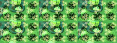 Noel stili. Raster illüstrasyonu. Yeşil, nötr ve sarı renkte kar taneleri.