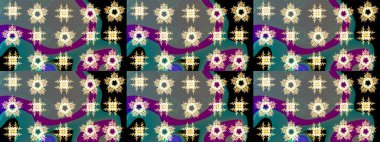 Raster illüstrasyonu. Gri, siyah ve mavi siluet kar tanesi işareti. Kar Tanesi Mozaik ikonu. Grafiksel element dekorasyonu. Sembol kışı, donmuş, Noel, yeni yıl tatili. Düz tasarım.