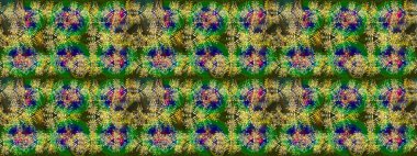 Yeşil, sarı ve kahverengi renkli suluboya kar taneleri. Kışın sembolü. Güzel dekorasyon. İllüstrasyon kar tanesi.