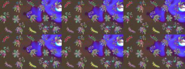 Yeni yıl kar tanesi. Kahverengi, mor ve gri renklerde şirin soyut kar taneleri raster tasarımı. Düz kar karalama ikonları, kar taneleri silueti Noel afişi için, kartlar.