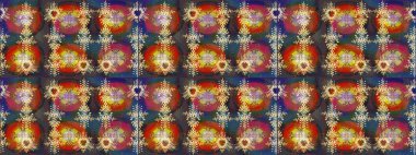 Düz dizayn. Renkli kar tanesi Raster çizimi. Renkli arka planda kar taneleri. Raster illüstrasyonu. Kar tanesi ikonu, izole edilmiş. Simgeler, etiketler.