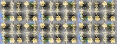 Mandalas 'ın dekoratif dokusu. Stilize Çiçekler. Raster illüstrasyonu. Kumaş veya Duvar Kağıdı Tasarımı. Tekstil için Lacy Fashion Print. Lace Snowflakes 'in etnik kökü. Halk Biçimi.