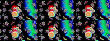 Kış kar taneleri, raster arka plan. Yüzey için tekrarlanan doku, ambalaj kağıdı, siyah, mavi ve yeşil renkli kar tanesi.