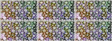 Küçük çiçekteki sevimli çiçek deseni. Raster illüstrasyonu. Güzel kumaş deseni. Güzel karalama çiçekleri olan kusursuz çiçek deseni..