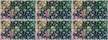 Raster. Gri renkli güzel çiçeklerle kusursuz desen, suluboya çiçek deseni, duvar kağıdı, kart veya kumaş için fayanslı..