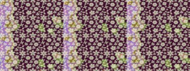 Sevimli çiçek raster deseni. Düz Çiçek Elementleri Tasarımı. Modaya uygun kumaş deseni. Renkli Yaz Teması çizim şablonu.