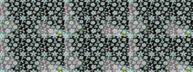 Gri renkli etnik çiçekli zarif eskiz deseni. Raster Çiçek İllüstrasyon Şirin Tekstil.