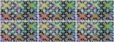 Raster Golden Mehndi kusursuz desen. Kına dövmeli süs çiçekleri, altın çıkartmalar, mehndi ve yoga tasarımı, kartlar ve parmak izleri. Gri renklerde desen.