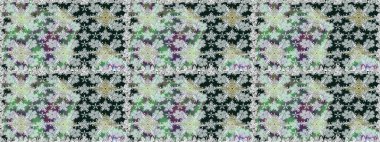 Raster illüstrasyonu. Gri renkli çiçekler. Küçük çiçekte sevimli çiçek deseni var..