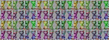 Kumaş, tekstil, duvar kağıdı baskısı için. Raster. Eski usul. Raster illüstrasyonu. Kusursuz bir geçmişi var. Tomurcukları çiçekli sevimli çiçek deseni..