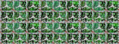 Kusursuz çiçek deseni duvar kâğıdı olarak kullanılabilir. Yeşil renkli çiçekler. Raster illüstrasyonu.