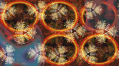 Raster illüstrasyonu. Renkli çiçekler. El çizimi çiçekli soyut çizim deseni.