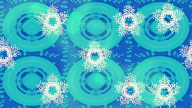 Kış arka plan. Noel kar taneleri ile arka plan. Raster Noel renkli arka plan ile sevimli kar tanesi. Raster illüstrasyon.