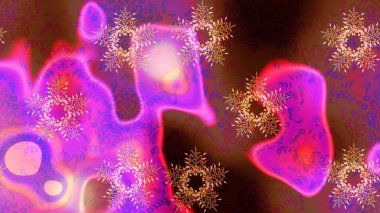 Kar tanesi arka plan. Raster Noel renkli arka plan ile düşen kar tanesi. Raster illüstrasyon.