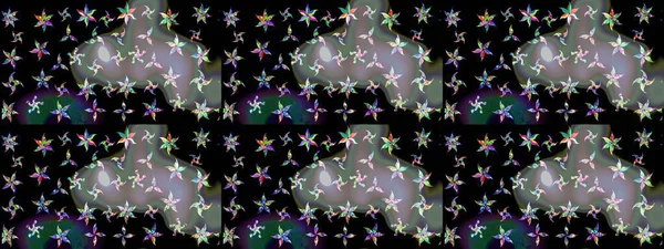 Renkli çizim kalıbı. Siyah renkli şirin tekstil. Çiçek duvar kâğıdı. Çiçek arkaplan. Raster illüstrasyonu.