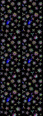 Raster Hip kumaş deseni. Eskiz Vintage Çiçek Deseni.