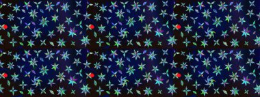 Çiçek desenli raster, gri ve mavi çizgi grafik desenli soyut raster arkaplan. Modern stil dokusu.