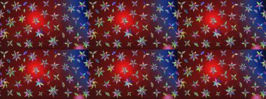 Raster illüstrasyonundaki çiçek desenli çizim. Düz Çiçek Elementleri Tasarımı. Süslü kumaş deseni. Renkli Bahar Teması çizim şablonu.