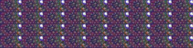 Cute floral pattern in the small flower. Elegant raster texture with floral elements. Abstract sketch pattern on purple and violet colors with bright flowers.