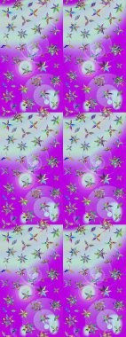 Küçük çiçekteki sevimli çiçek deseni. Mor ve nötr renkte çiçekler.