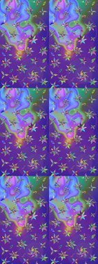 Küçük çaplı çiçeklerdeki basit şirin desenler. Tekstil veya kitap kapakları, imalat, duvar kağıtları, baskı, hediye paketi ve yapıştırma kitabı için çiçek eskizi geçmişi. Raster illüstrasyonu.