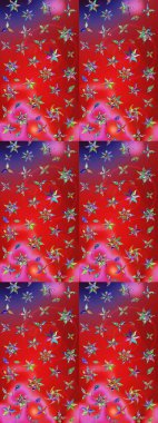 Çiçekli çiçek deseni, suluboya. Raster deseni. Küçük çiçekte güzel bir çiçek deseni..