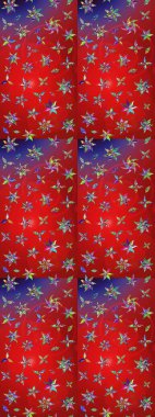 On red and violet colors. Raster illustration. Sketch decorative background, flower mandala. Flower.