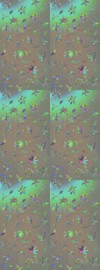 Çizim çiçek deseni duvar kâğıdı olarak kullanılabilir. Raster illüstrasyonu. Gri ve bej renkli çiçekler.